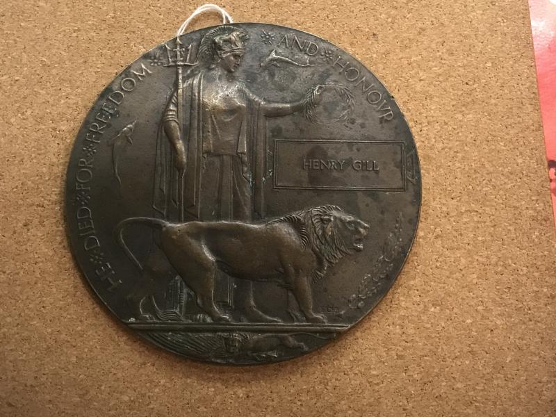 Death Plaque Henry Gill