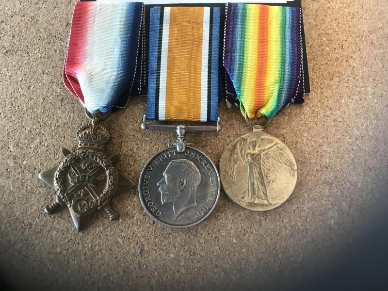 1914 Star Trio Royal Warwickshire Regt